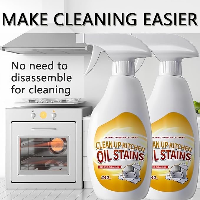 Heavy Duty Degreaser,New Upgrade Kitchen Heavy Duty Cleaner Spray Portable Degreasing Spray, All-Purpose Kitchen Pots and Pan Cleaner for Appliances Countertops Range Hoods (1, White)