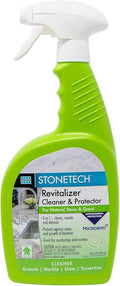 Revitalizer Cleaner & Protector for Stonetech, Quick Cleaning Spray for Natural Stone Care on Tile, Marble & Travertine, Granite Sealer & Granite Countertop Cleaner Spray, Cucumber Scent, 24 fl oz