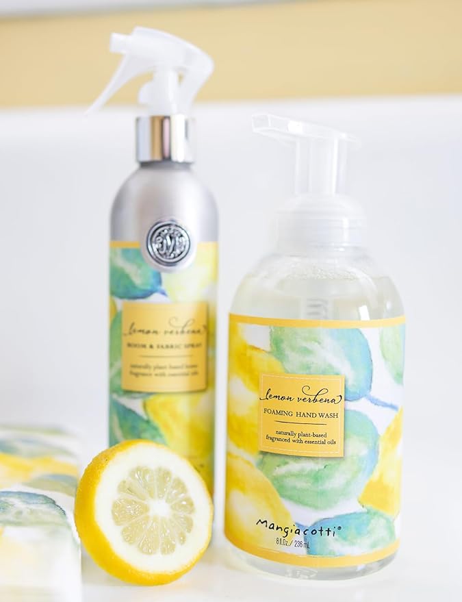 Mangiacotti Room Spritz Fabric Deodorizer Air Freshener Spray|Naturally Plant-Based with Essential Oils Room Fragrance, 8 Ounces, Lemon Verbena