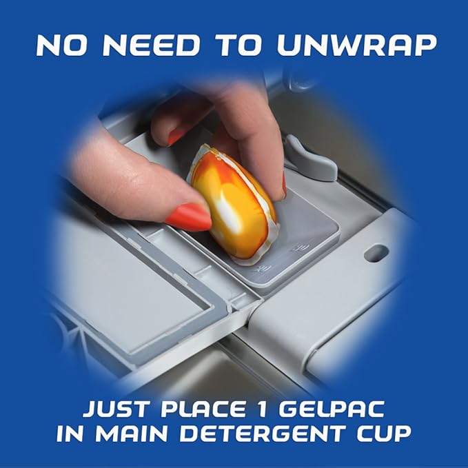 Finish Gelpacs Dishwasher Detergent, Orange Scent, 32 Count