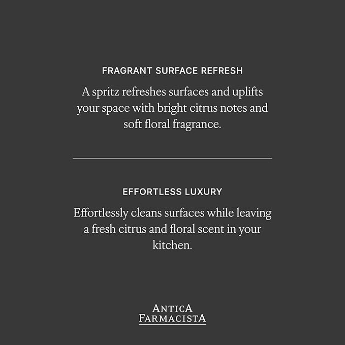 Antica Farmacista Counter Spray - Plant-Derived, Biodegradable Cleaning Solution - Luxurious Home Care Essentials - Housewarming Gift - Orange Blossom, Lilac & Jasmine, 24 fl oz