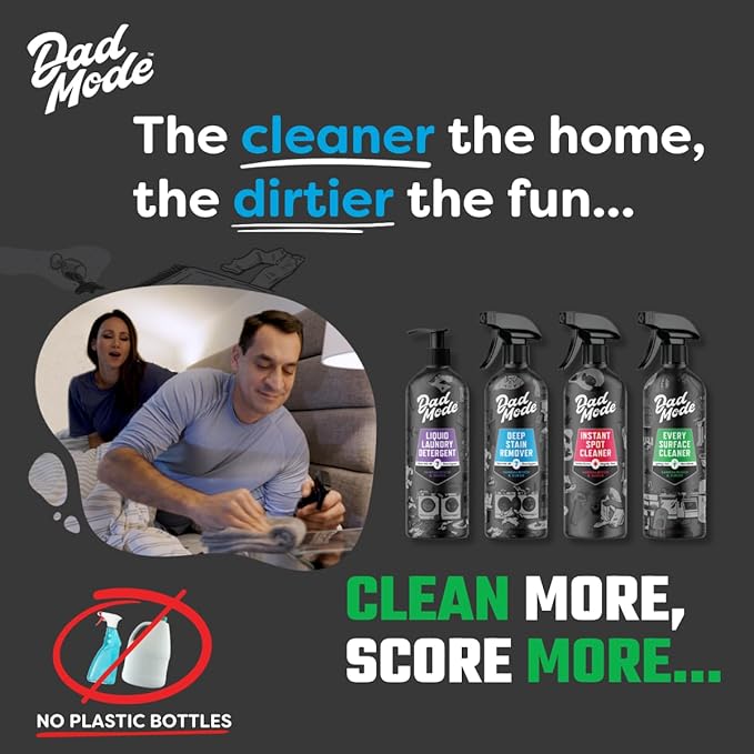 DadMode Home Surface Cleaner | 1000 Uses | Streak-Free Multi-Surface Cleaner | 3-Pack Refill | Kitchen, Bathroom & Household Spray | Sandalwood & Suede