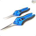 6.5" Garden Scissors Pruning Shears: 2 Pack of Trimming Scissors for Small Plants - High Cutting Efficiency Flower Snips for Gardening