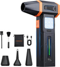 Compressed Air Duster, Electric Air Duster with Powerful 40MM Brushless Motor and 430G Storm Force, 360W Max Power & 59.2WH Rechargeable Blower, Up to 6H, 4 Gear Turbofan for Keyboard Car Home Outdoor