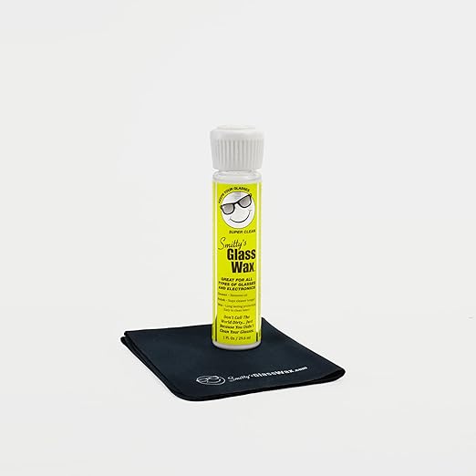 Smitty's Glass Wax and Screen Cleaner with Carrying Pouch, Bottle and Cloth Cleaner