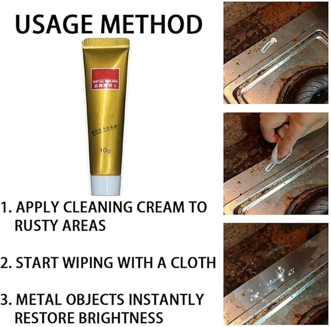 2023 New All Metal Polish Cream,Metal Polishing Paste,Multifunction Rust Remover For Kitchen Stainless Steel/Aluminum/Brass/Copper (1pc)