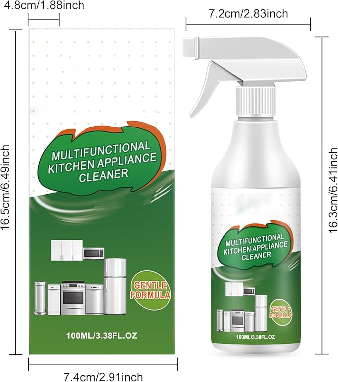 Multi-Purpose Enzyme Foam Cleaner, Kitchen Appliance Cleaner Spray, Heavy Duty Degreaser Stain Remove, Kitchen Heavy Duty Doaming Degreaser, for Household, Oven, Stove, Range Hood (1PCS)