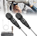 Electric Screwdriver Cordless Rechargeable Power Screwdriver Set, Portable Automatic Home Repair Tool Kit with LED Lights & USB Charging Cable for Men (2PCS)