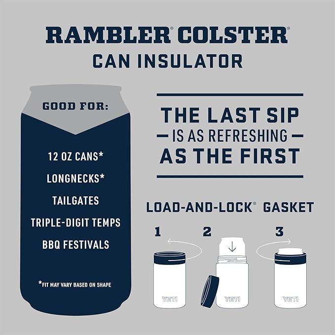 YETI Rambler 12 oz. Colster Can Insulator for Standard Size Cans, Big Sky Blue (NO CAN INSERT)