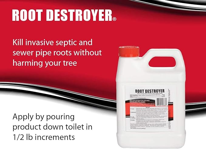 Root Destroyer – 2lbs- Root Killer for Sewer & Pipe Lines- Stops New Growth – Safe for All Plumbing