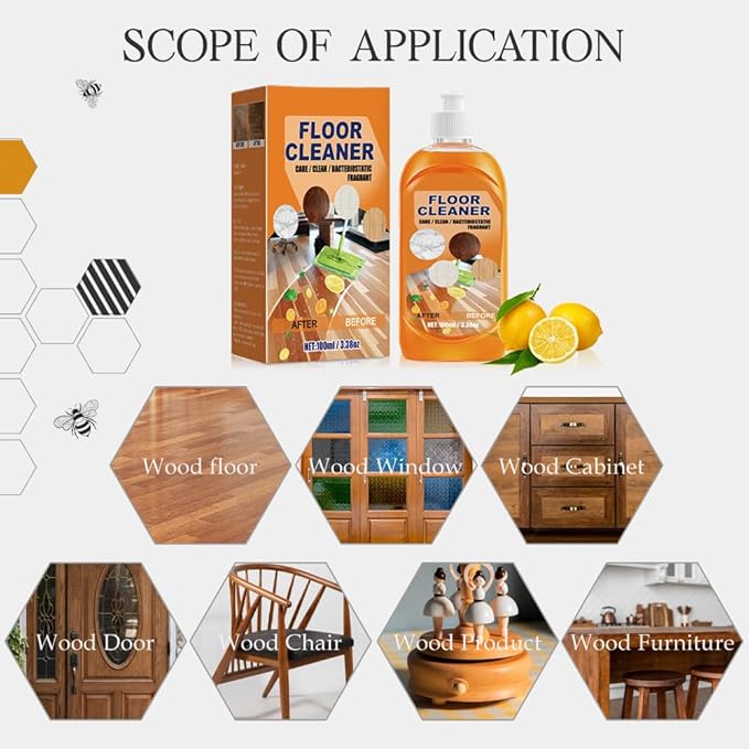 5 in 1 Floor Cleaner, 2026 New Multi-purpose Floor Cleaner, Powerful Floor Cleaner, for Wood Floors Ceramic Tile Marble, Powerful Decontamination Floor (1pcs)