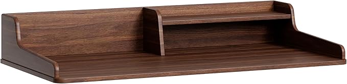 Washer Dryer Countertop, Laundry Wood 2 Tier Shelves Topper with Edge, 54" W x 26.7" D Cover Guard Organizer for Washer and Dryer Laundry Hamper Counter Storage Organization Brown Wood
