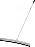 Unger Professional AquaDozer Max Kit, 36” Smooth Surface Curved Floor Squeegee and 48” Dual End Pole, Rubber Blade Scrubber and Broom for Concrete, Asphalt, and Tough Cleaning Jobs