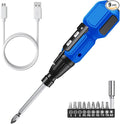 ORIA Electric Screwdriver, Cordless Electric Screwdriver, 12 in 1 Cordless Power Repair Tool Kits with 10 Bits and 1/4 inch Bit Holder, LED Lights, Charging Cable, for Phones,Toys, PC