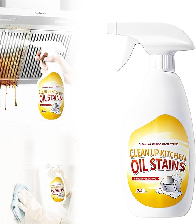 Heavy Duty Degreaser,New Upgrade Kitchen Heavy Duty Cleaner Spray Portable Degreasing Spray, All-Purpose Kitchen Pots and Pan Cleaner for Appliances Countertops Range Hoods (1, White)