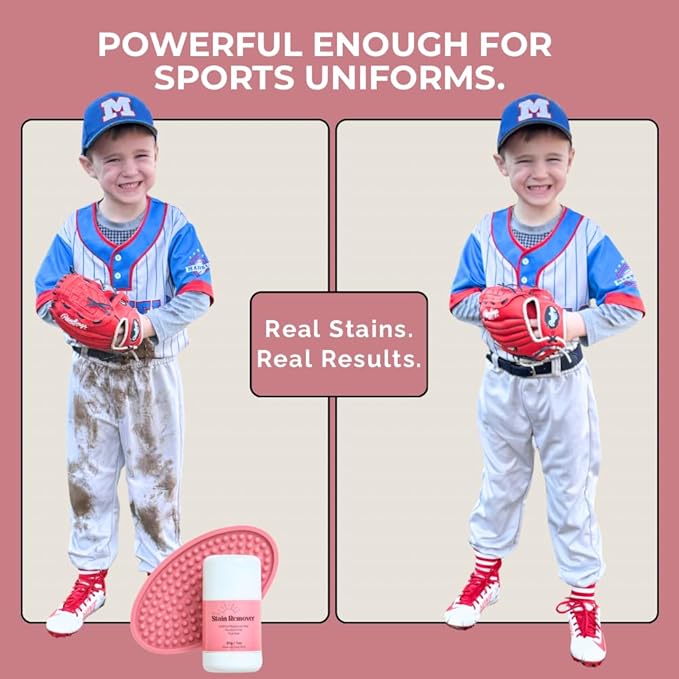 Mary’s Non Toxic Stain Remover Stain Stick with Scrub Base, Natural Refillable Laundry Stain Remover, Baby Stain Remover, Works on Blood, Grass, Food, Ink & Markers