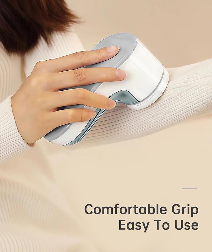 Fabric Shaver, Electric Lint Remover for Clothes, Lint Shaver for Clothing, Sweater Shaver with 2 Replaceable Stainless Steel Blades, Effectively Remove Couch Pills, Lint, Fuzz -Battery Operated