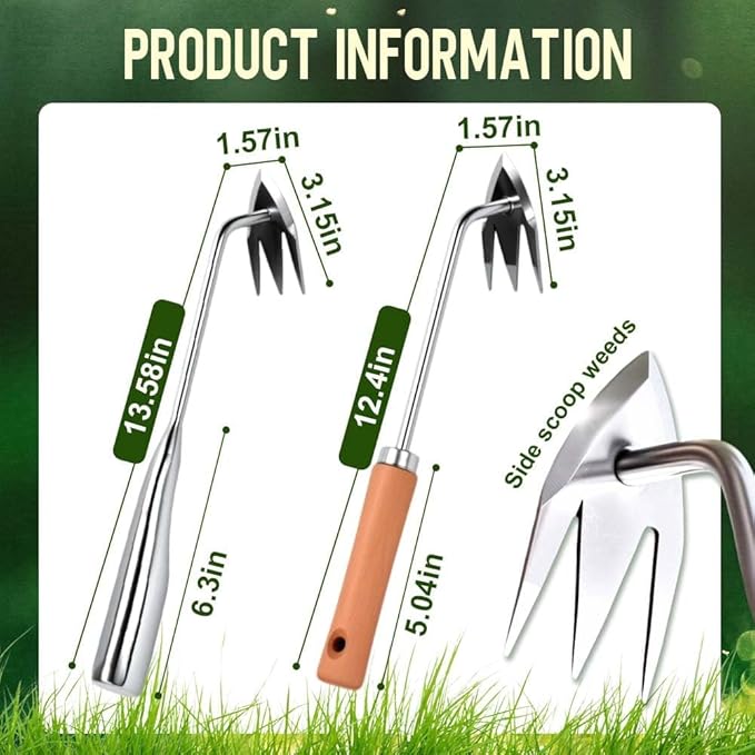 Weed Puller Tool，2026 New Weeding Artifact Uprooting Weeding Tool Weed Remover Tool Manganese Steel Weed Pulling Tool Manual Weeders Tool for Garden (A+B-2PCS)