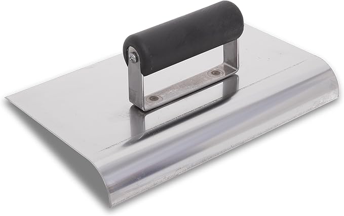 MARSHALLTOWN QLT Stainless Steel Hand Edgers, Plastic Handle, 254mm Length, 152mm Width, 25mm Radius, 29mm Lip, Made In The USA, CE534SP