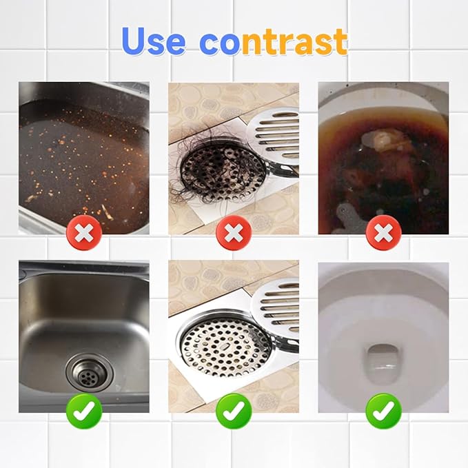 Sink Drain Cleaner, 2025 New Multi-functional Sink and Drain Cleaner Powder Cleaning, Drains Cleaner Foam Cleaner, Powerful Pipe Dredging Agent for Home Kitchen Toilet (2Pcs)
