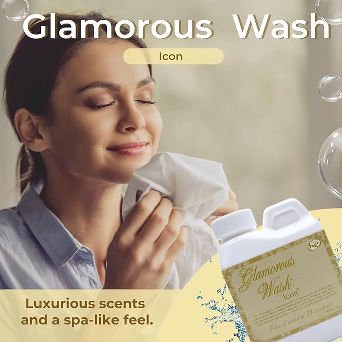 Worldwide Nutrition Bundle: Tyler Glamorous Wash Icon Scent Laundry Liquid Detergent - Luxury Liquid Laundry Detergent - 4 oz, 112-gram Container and Multi-Purpose Key Chain