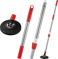 Spin Mop Replacement Handle 360 Degree Spin Mop Pole Handle Replacement Rotating Telescopic Stick for Head Replace Spinning Household Cleaning Accessories for Home(Black)