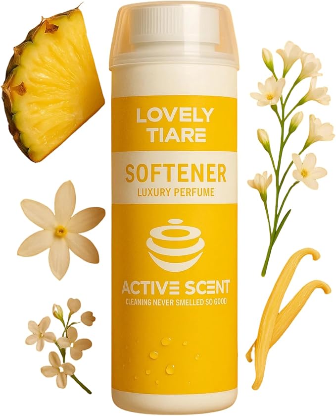 Royal Tiare Flower - Lovely Tiaré Luxury Fabric Softener– Tropical Floral Perfume-Inspired by iconic perfume house, Softener hyper Long-Lasting scented Fragrance Ultra-Soft Finish–1 Liter (33.8 fl oz)