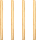 VOSAREA 4PCS Wooden Shovel Handle Replacement Solid Ash Wood Straight Handle - Wood Handles for Shovels - Hoes and Garden Tools Ideal for Landscaping and Gardening 39cm/15.35in