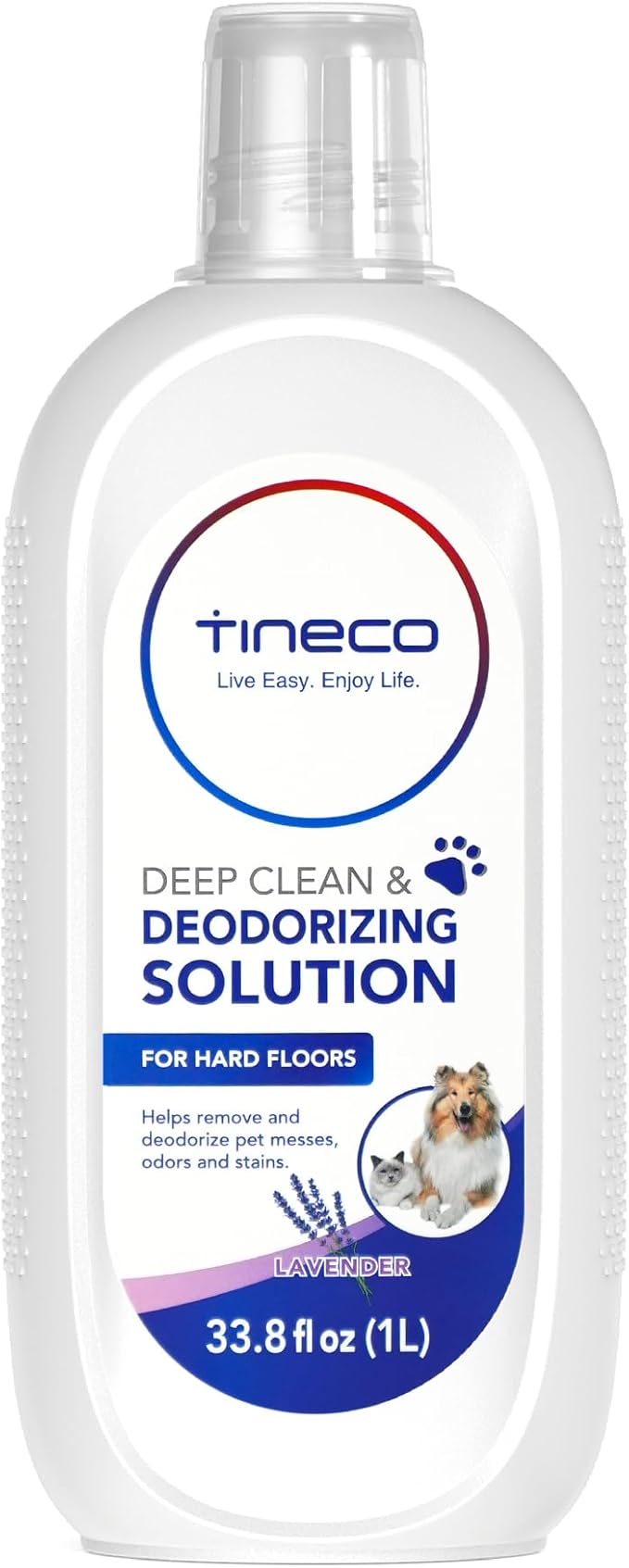 Tineco Floor Cleaning Solution 1L (33.8oz), Lavender Scent, Deep Cleaner for Multi-Hard Floors, Compatible with iFLOOR & FLOOR ONE S3/S5/S6/S7/S9 Artist & S6/S7/S9 Master Series, Non-Steam Compatible