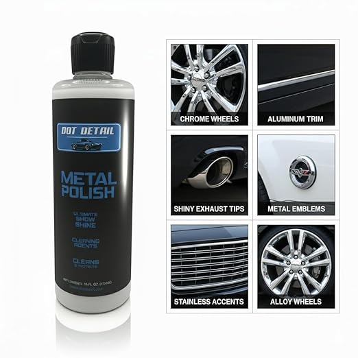 Metal Polish, 16 fl oz, Ultimate Show Shine, Cleans and Protects Aluminum, Stainless Steel, Brass, Copper, Silver, Gold