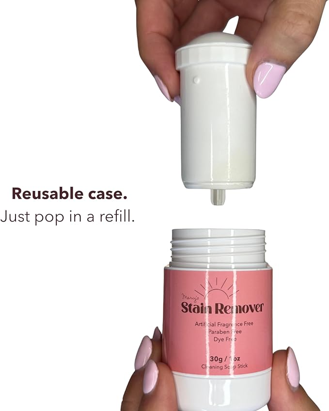 Mary's Stain Remover - Replacement Cartridges (2-Pack) - Requires Stain Stick Outer Case. Natural & Effective, Only 6 Ingredients, For Baby Clothes, Kids & Toddlers, Sport, Tough Stains
