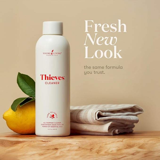 Young Living Thieves Household Cleaner | Plant-Based Multi Purpose Spray for Kitchen & Home | Eco Friendly All Purpose Surface Cleaner Concentrate 14.4 fl oz (2-Pack)