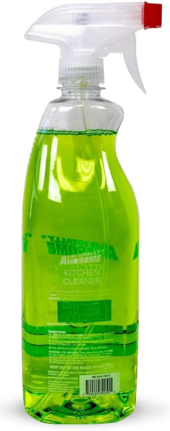 La's Totally Awesome Daily Kitchen Cleaner Spray, For Sink, Cooktop, Oven and more, Plant-Derived Formula, 32 Fl Oz (Pack of 8)