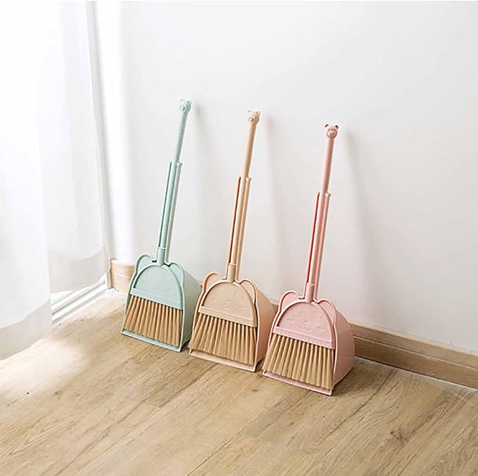 Children Small Broom and Dustpan Set,Learning Sweeping Tool,Kids Broom Kits,for Kitchen Bathroom Pet,Boys&Girls