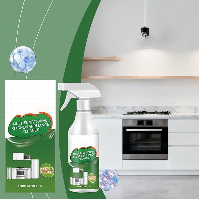 Multi-Purpose Enzyme Foam Cleaner, Kitchen Appliance Cleaner Spray, Heavy Duty Degreaser Stain Remove, Kitchen Heavy Duty Doaming Degreaser, for Household, Oven, Stove, Range Hood (2PCS)