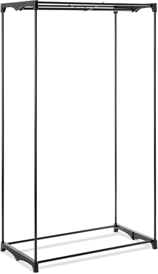 Whitmor Portable Clothes Closet - Freestanding Garment Organizer with Cover - 36 Inches Wide - Grey