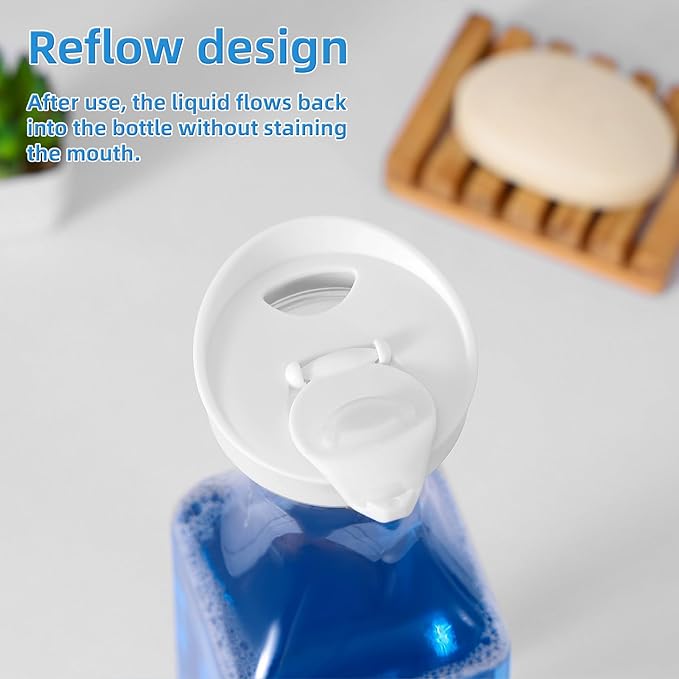 Laundry Detergent Dispenser,54oz Fabric Softener Dispenser,Plastic Liquid Laundry Detergent Container,Laundry Detergent Organizer for Laundry Room Organization with 4 Labels,White