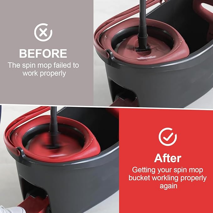 Pedal Bearing Replacement for OCedar Mop Bucket - Easy Fix for O-Cedar Easywring Bucket System - One Way Clutch Gear Sprockets Spin Mop Replacement Parts for 90% Rotation Mop Bucket(4Pcs)