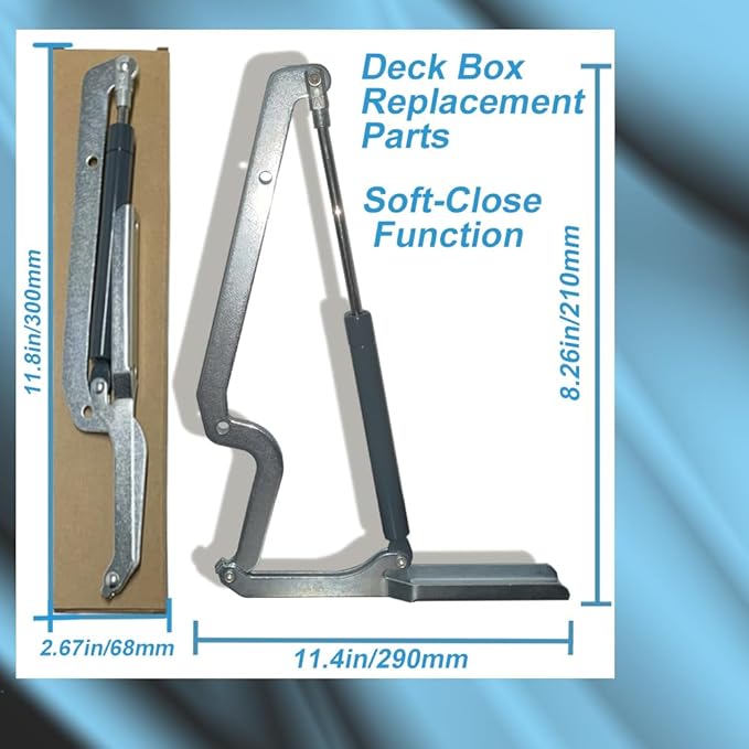 Deck Box Hinge Replacement for Keter Storage Box - Compatible with Most Outdoor Deck Boxes, 1-Piece SOP Part