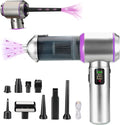 Cordless Handheld Vacuum with 17000Pa Powerful Suction, LED Light & 4-in-1 Nozzles, Portable Car Vacuum Cleaner for Pet Hair, Home, Office Desk, 3 Speeds & Type-C Charging