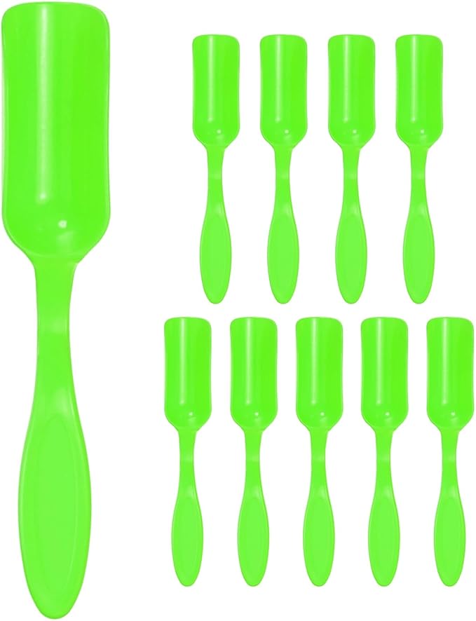 10-Pack Mini Gardening Shovel Spoons, Plastic Garden Soil Scoops for Cultivation Digging Transplanting/Flower Planting/Plant Succulent, Colorful Small Gardening Tools [Green]