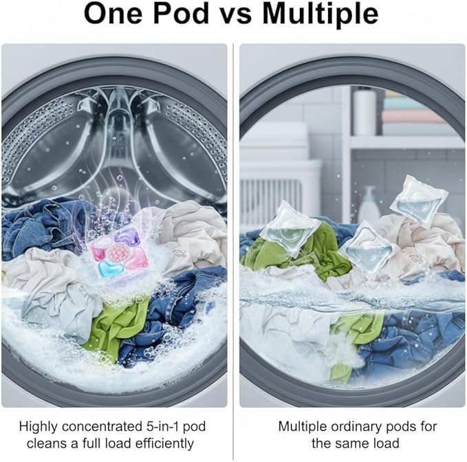 5 in 1 Laundry Beads - 5 in 1 Laundry Pods with Fabric Softener & Scent Beads(100PCS)