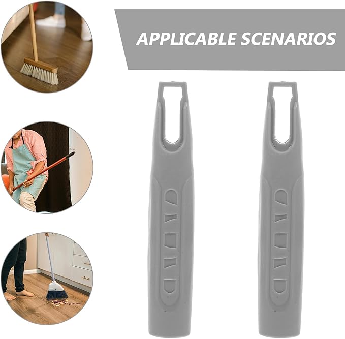 UPKOCH 2pcs 19mm Plastic Broom Handle Grips Replacement Mop Rod Handles Dustpan Grippers for Household Sweeping and Mini Broom Dustpan Sets Cleaning Accessories