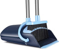 Broom and Dustpan Set for Home 2026 Indoor Outdoor Broom with Dustpan Combo Set Upright Dust Pans with Long Handle Angle Broom for Kids Garden Pet Hair Lobby Wood Floor Kitchen