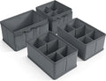 VERONLY Cosmetic Storage Bins Makeup Organizer, Adjustable Multifunction Storage Box Desk Drawer Divider for Makeup Brushes, Bathroom Countertop or Dresser, Set of 4
