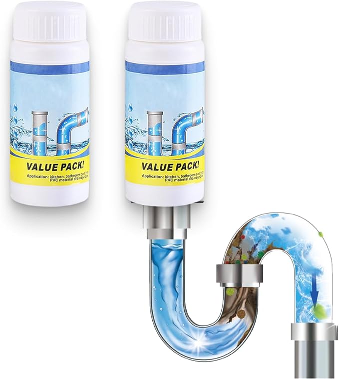 2025 Upgraded Sink Drain Cleaner, Sink and Drain Cleaner, Multi-functional pipe unclogging agent, Powerful Sink Cleaner for Kitchen and Pipes Cleaning Tool (2pcs)