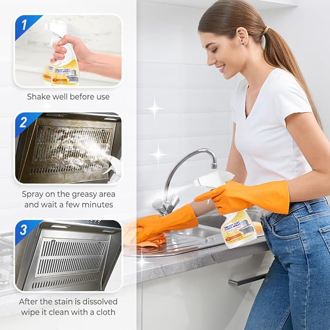 Multifunctional Powerful Kitchen Foam Cleaner, 2026 New All-Purpose Oil Stain Cleaning Spray, 120ml/4Fl.oz Oven Cleaner Heavy Duty (2)