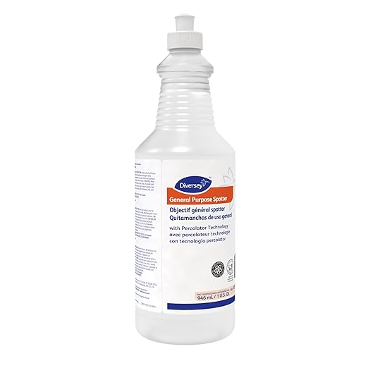 Diversey 101109763 General Purpose Spotter with Percolator Technology - Works on Tough Old Carpet Stains - Fresh Floral Scent, Ready-to-Use Liquid, 32-Ounce (Pack of 6)