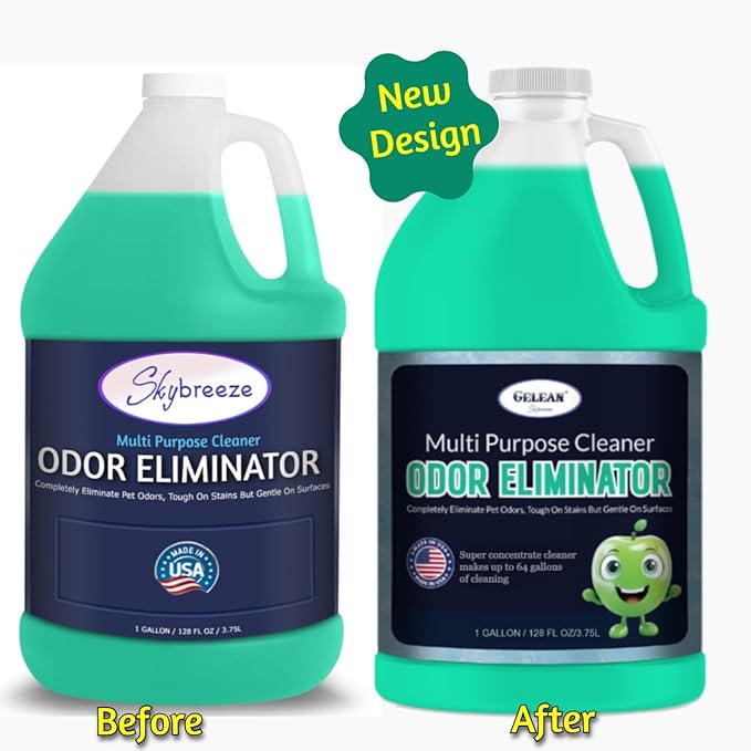 Multi Purpose Cleaner Pet Odor eliminator - pH Neutral - Strong Odor Floor Cleaner - Pet Odor Eliminator for Home - Best Scent Remover for Cat and Dog Pee All Purpose Cleaner 1 gallon (Sky Breeze)
