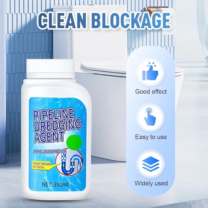 Pipeline Dredging Agent, 2025 New Powerful Powerful Pipe Dredging Agent for Bathroom Kitchen Sink And Drain Cleaner (1PC)